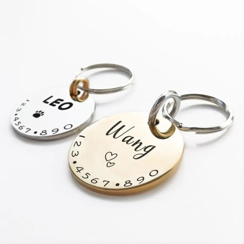 Custom Engraved Pet ID Collar Charm - Alpha Tails