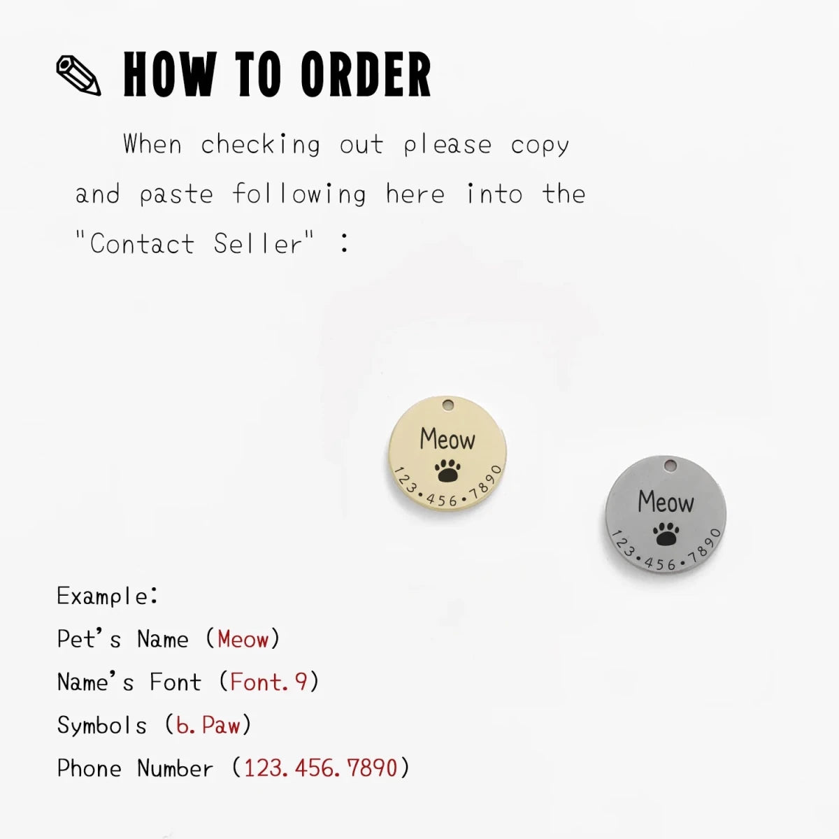Custom Engraved Pet ID Collar Charm - Alpha Tails