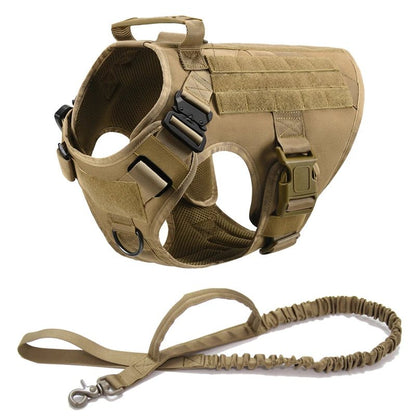 Tactical Military Dog Vest & Leash Set - Alpha Tails