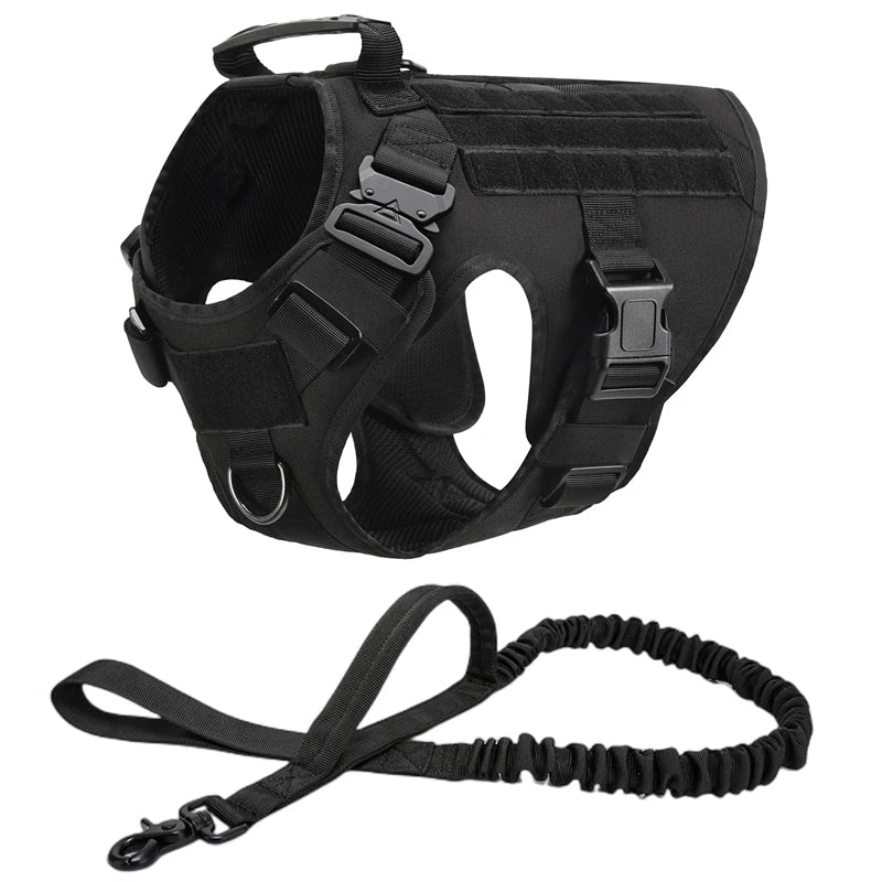Tactical Military Dog Vest & Leash Set - Alpha Tails