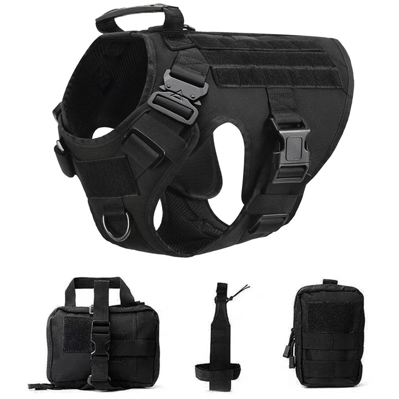 Tactical Military Dog Vest & Leash Set - Alpha Tails