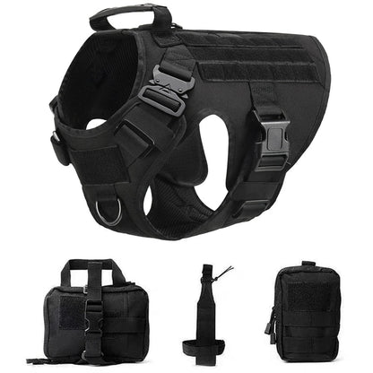 Tactical Military Dog Vest & Leash Set - Alpha Tails