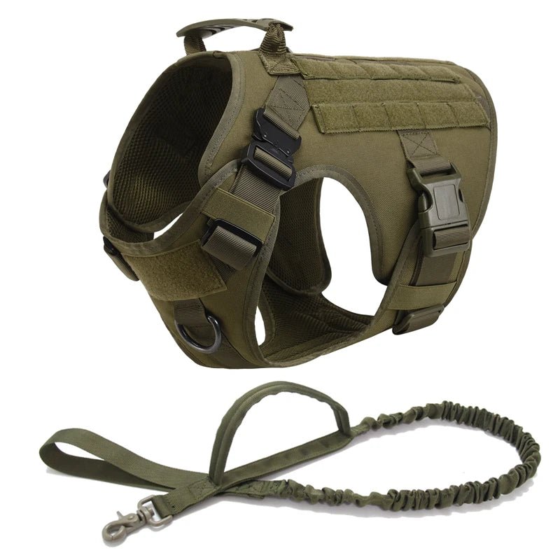 Tactical Military Dog Vest & Leash Set - Alpha Tails
