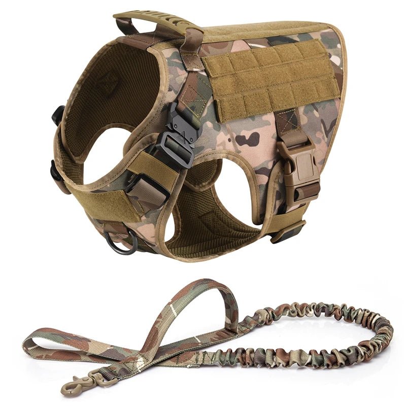 Tactical Military Dog Vest & Leash Set - Alpha Tails