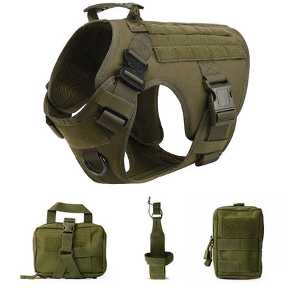 Tactical Military Dog Vest & Leash Set - Alpha Tails