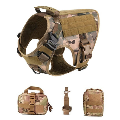 Tactical Military Dog Vest & Leash Set - Alpha Tails