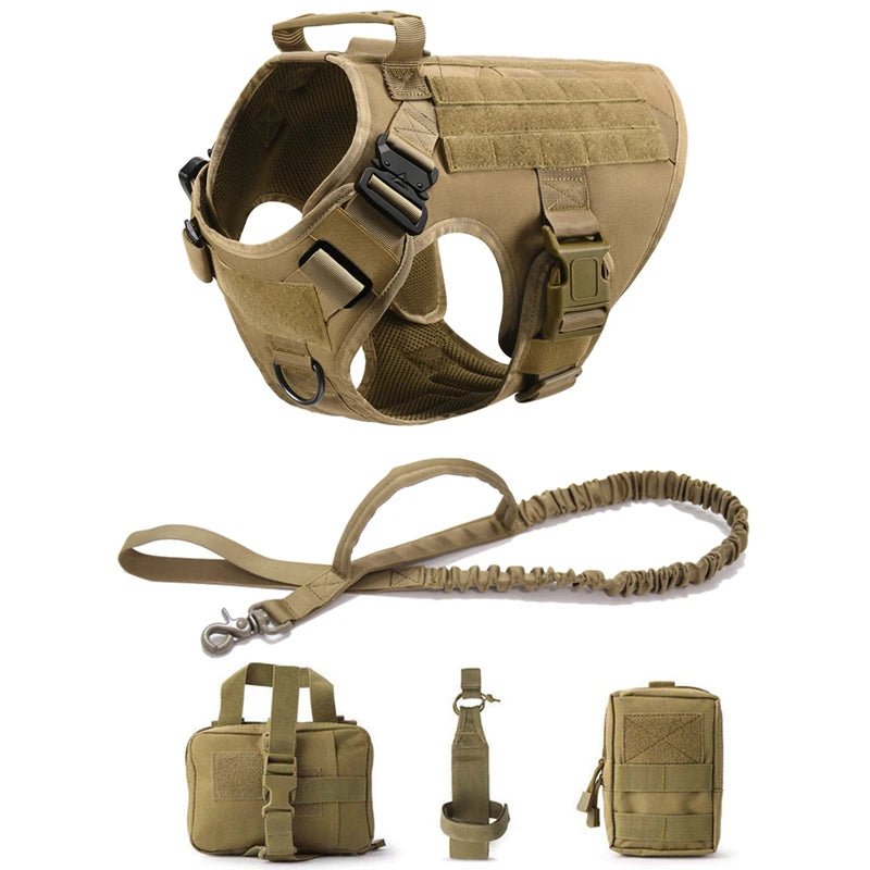 Tactical Military Dog Vest & Leash Set - Alpha Tails