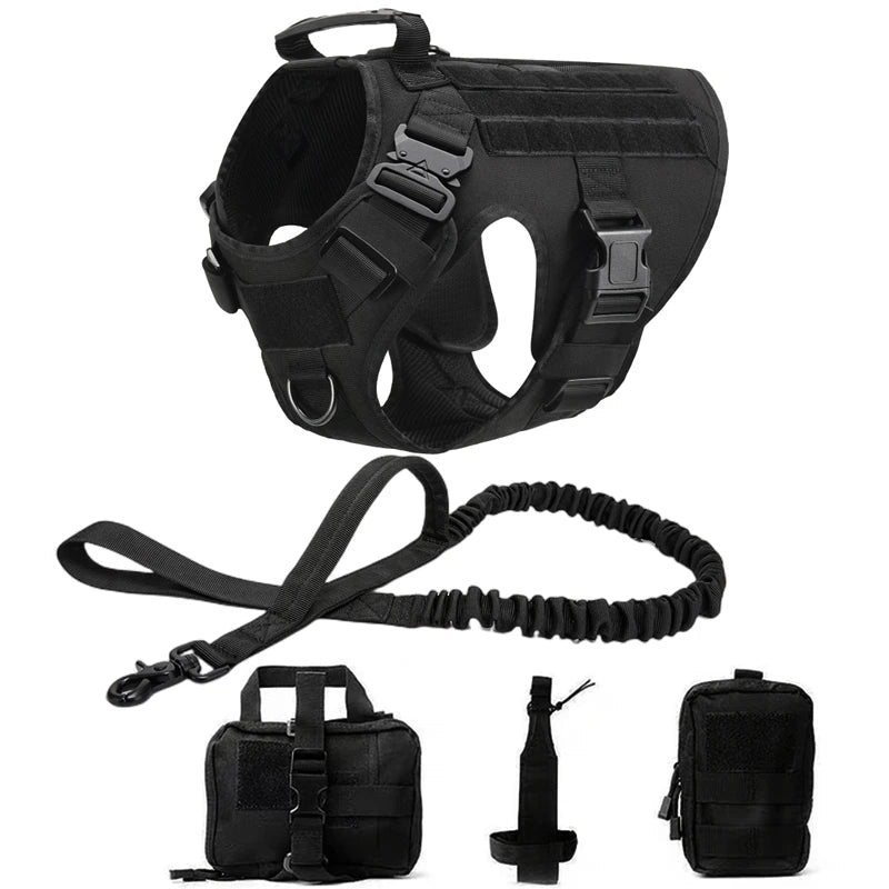 Tactical Military Dog Vest & Leash Set - Alpha Tails