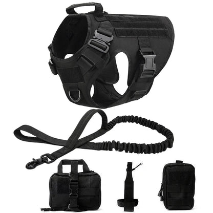 Tactical Military Dog Vest & Leash Set - Alpha Tails